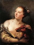 Giovanni Battista Tiepolo Woman with a Parrot France oil painting artist